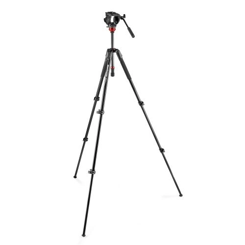 500 Fluid Video Head Flat Base with 190X Video Alu Tripod