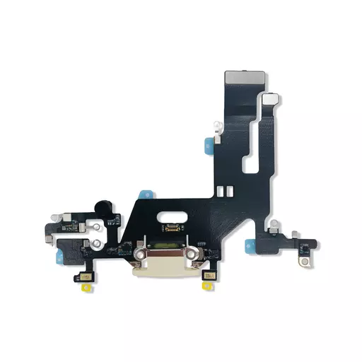 Charging Port Flex Cable (White) (CERTIFIED - Aftermarket) - For iPhone 11