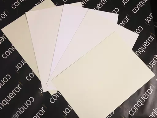 A2 Brilliant White Laid Conqueror 300gsm Card