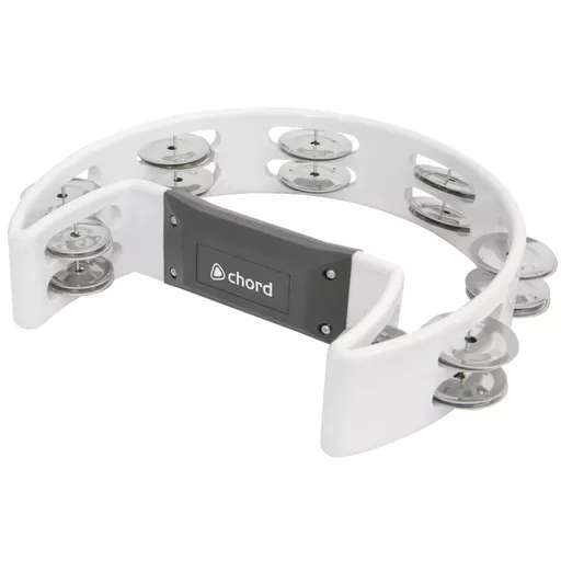 Chord Tambourine Single D - White