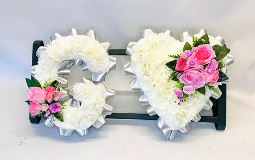 Letter and Heart funeral tribute frame - grave memorial - any letter any colour