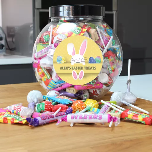 Easter Bunny Personalised Large Sweetie Jar