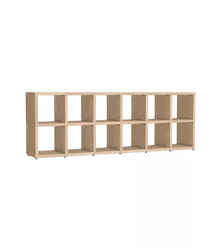 Oak Storage Cube Shelving 2 x 6