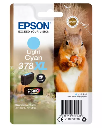 Epson C13T37954010/378XL Ink cartridge light cyan high-capacity, 830 pages 10,3ml for Epson XP 8000