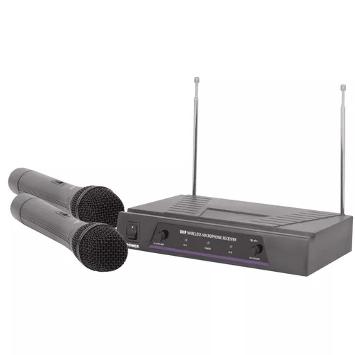 QTX VH2 VHF Dual Handheld Wireless Mic System 174.1-175MHz