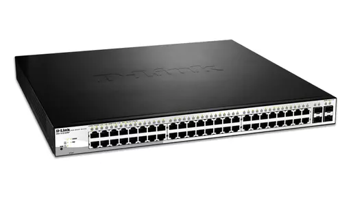 D-Link DGS-1210-52MP network switch Managed L2 Gigabit Ethernet (10/100/1000) Power over Ethernet (PoE) 1U Black