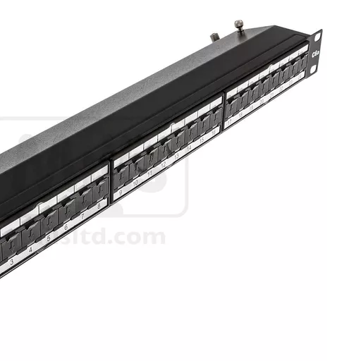 Cat6a Shielded 24 Port Patch Panel 1U