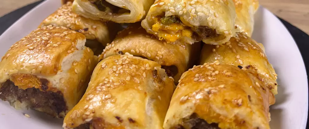 Cheeseburger Sausage Rolls