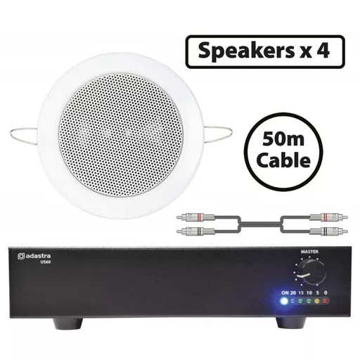 Adastra Add-On 100v Washroom / Corridor Ceiling Speaker Bundle