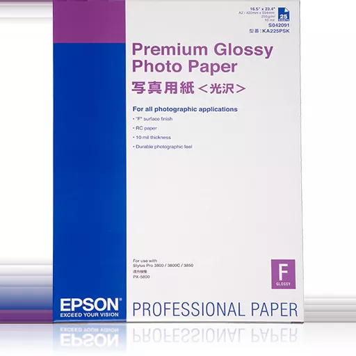 Epson Premium Glossy Photo Paper, DIN A2, 255g/m², 25 Sheets