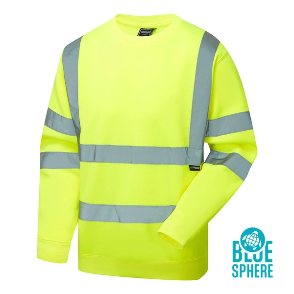 Picture of Supertouch Blue Sphere Supertouch Eco Hi Vis Yellow Sweatshirt