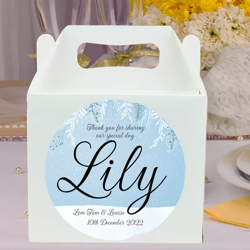 Children's Christmas Wedding Activity Box with Snowy Scene