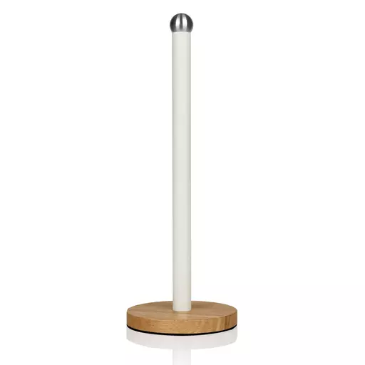 Nordic Towel Pole with Bamboo Base Blue