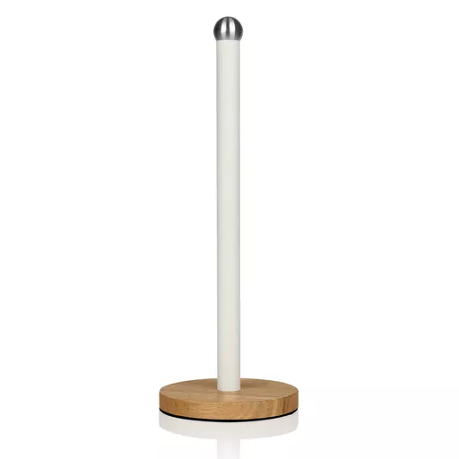 Nordic Towel Pole with Bamboo Base Blue