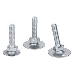 K0678 - Swivel Feet In Steel With & Without Fixing Holes Size M8-M10