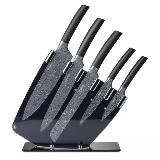 Cerastone 5 Piece Knife Set with Stand