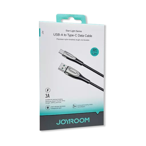 Joyroom - SA27-AC3 1.2M Star-Light Series USB-A to Type-C Fast Charging Data Cable (Black)