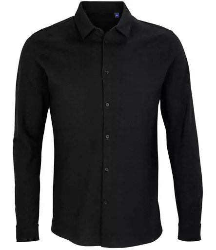 NEOBLU Basile Organic Cotton Long Sleeve Piqué Shirt