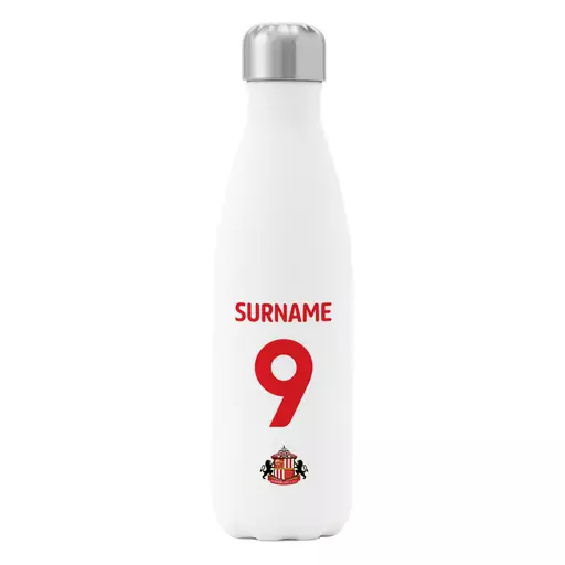 Sunderland AFC Back of Shirt Insulated Water Bottle - White