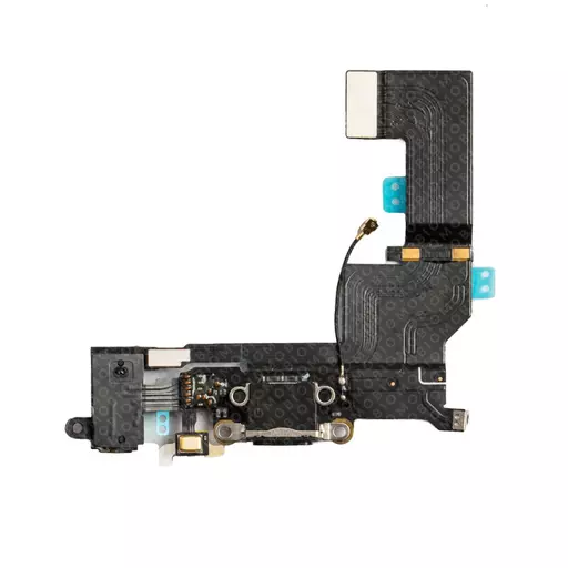 Charging Port Flex Cable (Black) (CERTIFIED) - For iPhone SE