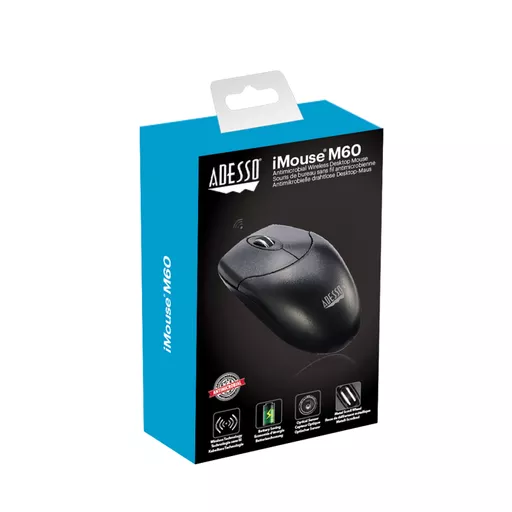 Adesso iMouse M60 mouse Office Ambidextrous RF Wireless Optical 1200 DPI