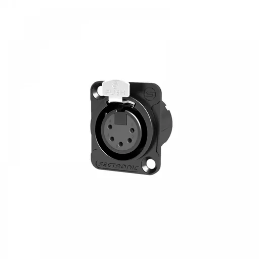 Seetronic XLR 5-Pin Chassis Socket Black (MK5F2C-B)