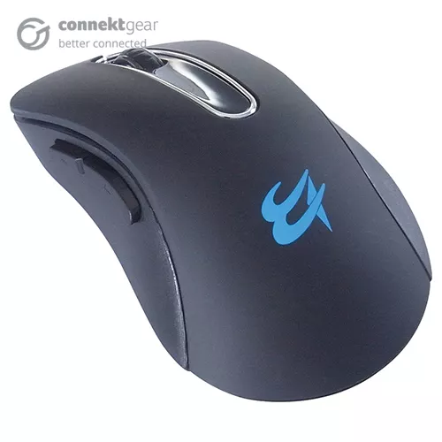 connektgear MO544 Wireless Full-Size 6 Button Optical Mouse - Black