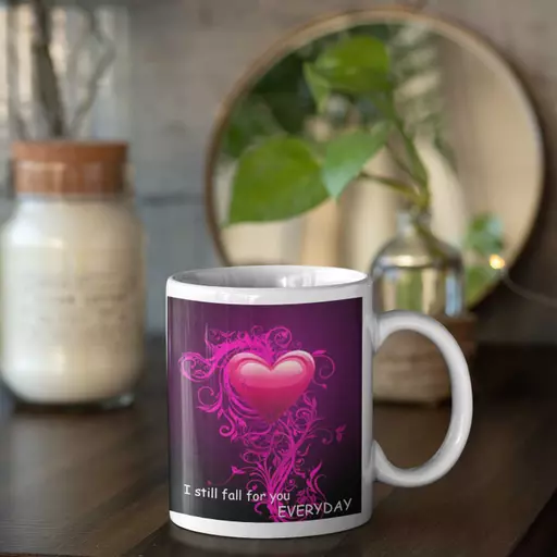 Personalised 'Fall for You EVERYDAY' Mug - Add Name