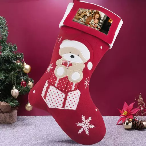 Deluxe Personalised Christmas Photo Stocking