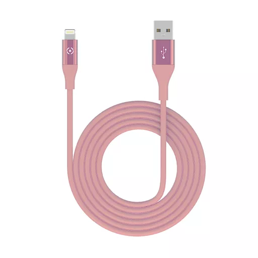 Celly USBLIGHTCOLORPK lightning cable 1 m Pink