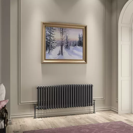 Imperia 3 Column Radiator 450 x 1145mm Matt Anthracite