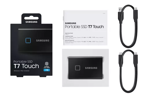 Samsung Portable SSD T7 Touch 1TB - Black