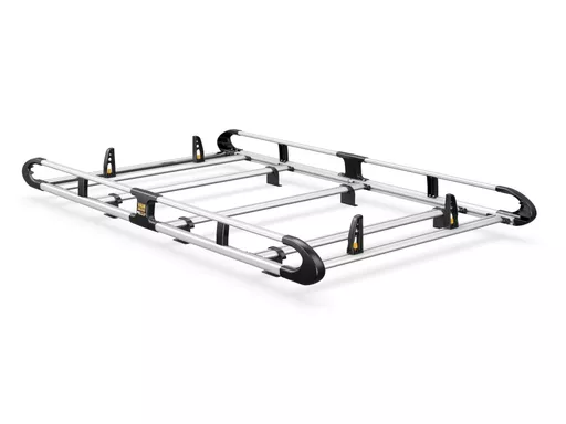 Ford Transit Custom 2013-2023 L1, H2 Twin Rear Doors - ULTI Rack+ (Aluminium) - 5 Bar Roof Rack