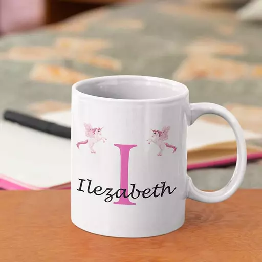 personalised Best Friends mug - Heartwarming friendly gift with custom name and unicorn initial