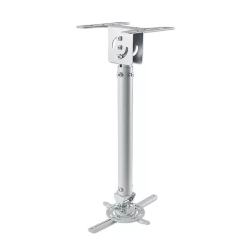 Manhattan Projector Mount, Ceiling, Universal, Tilt & Swivel, Height Range: 57 to 82cm, Max 20kg, Silver, Lifetime Warranty