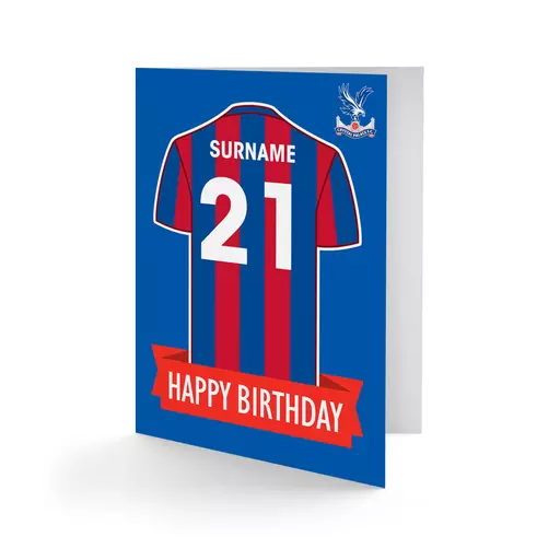 Crystal Palace FC Shirt Birthday Card