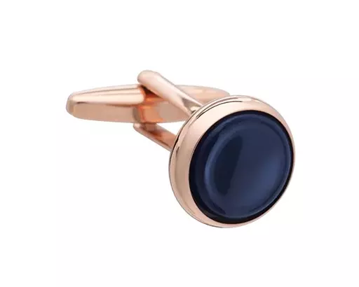 Rose Gold & Blue Sodalite Cufflinks (2)