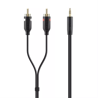 Belkin F3Y116BT2M audio cable 2 m 2 x RCA 3.5mm Black