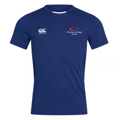 NewburyCollegeStaff_MensCCCClubRoyalTee_Front.png