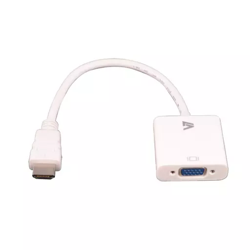 V7 White Video Adapter HDMI Male to VGA Female