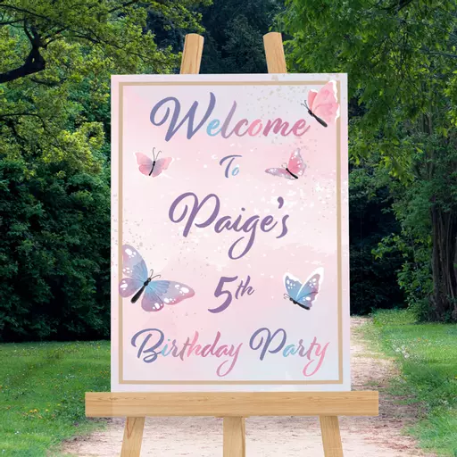 Personalised Butterfly Welcome Sign