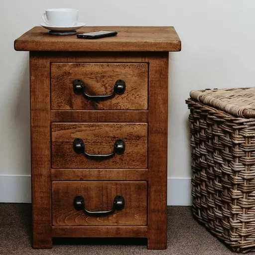 Sherwood Plank 3 Drawer Bedside