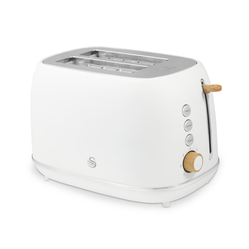 Swan White Fjord 800W 2 Slice Toaster