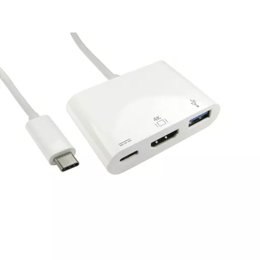 USB Type-C to HDMI & USB Adapter (with PD Function), 15CM