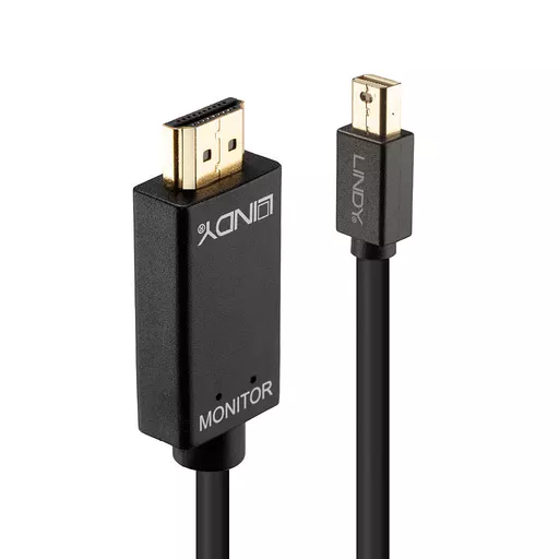 Lindy Kabel Mini DisplayPort/HDMI 4K30 (DP: passiv) 0.5m