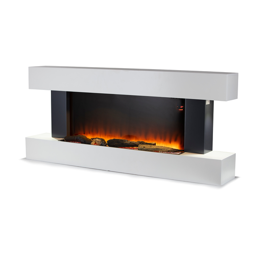 Photos - Electric Fireplace Warmlite Hingham Wall Mounted Fireplace Suite White WL45033N 
