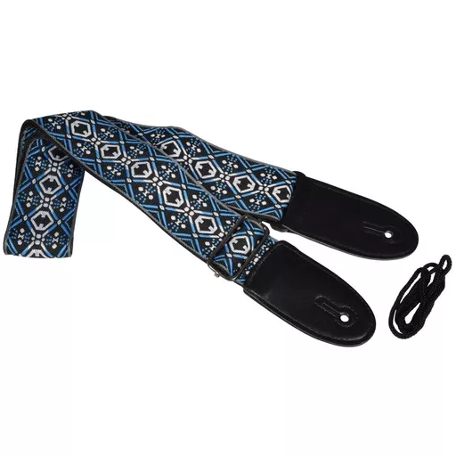 Chord Blue Jacquard Deluxe Guitar Strap