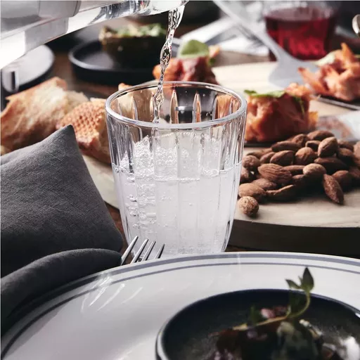 Water glass, Groove, Clear (Set of 4)