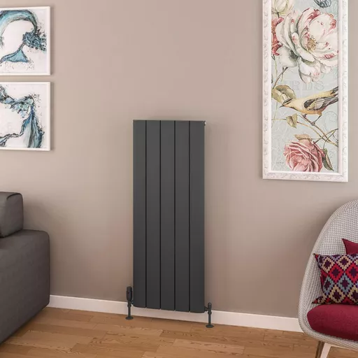 Withington 1200 x 470 Aluminium Radiator Matt Anthracite
