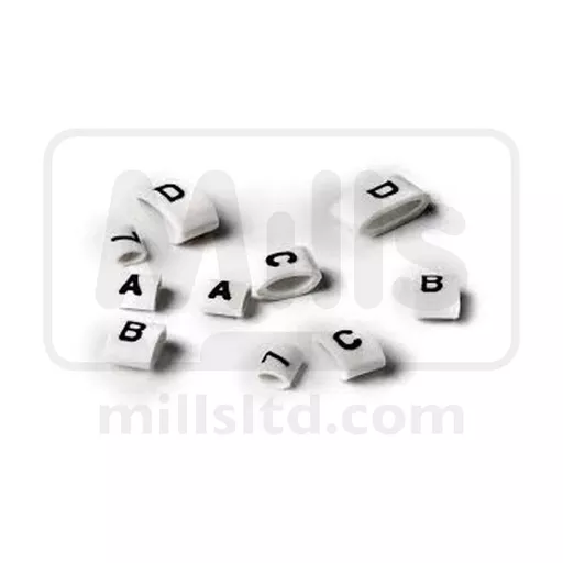 Oval Grip Marker Black on White Pack of 100 - Letter A-Z